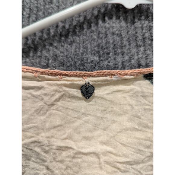 Z & L Women's Multicolor Short Sleebe 100% Viscose Made With Love Tie Top Size S - Picture 7 of 11